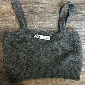 Zara Charcoal Knit Top